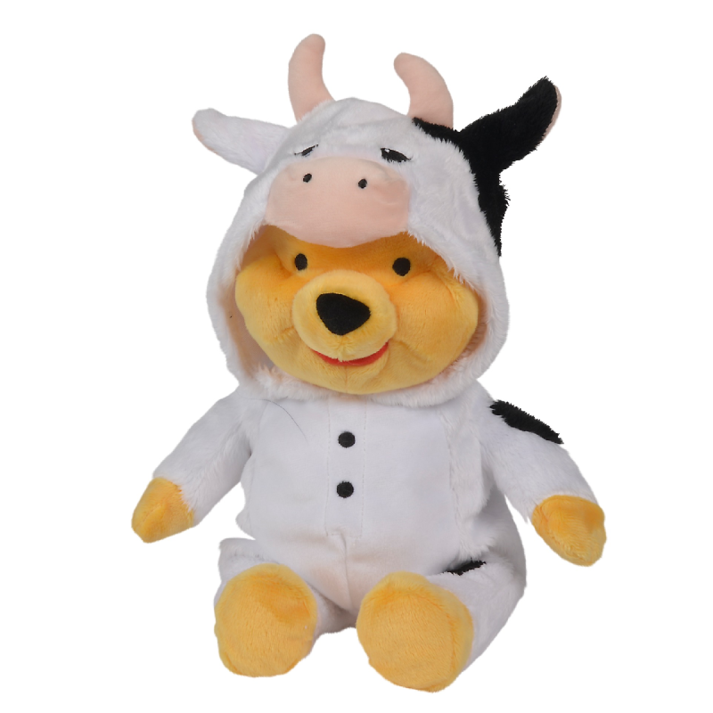  winnie lourson peluche déguisé en vache 30 cm 